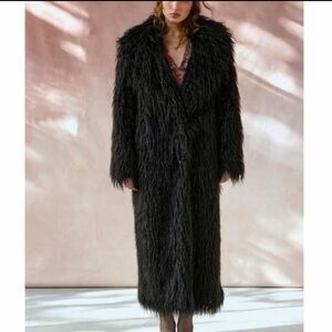 Urban Outfitters faux fur shaggy long coat